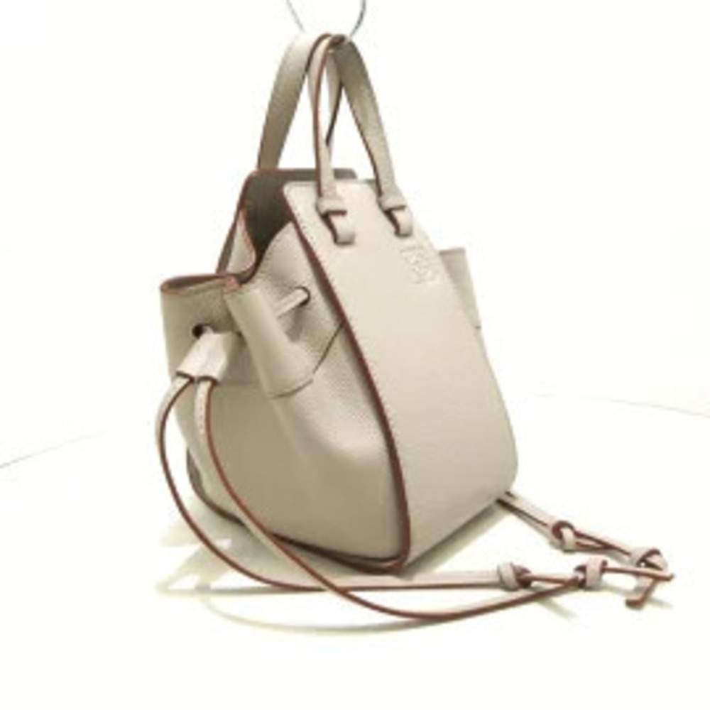 Loewe Hammock Drawstring Bag Handbag Ghost Beige Pebble Grain Calf